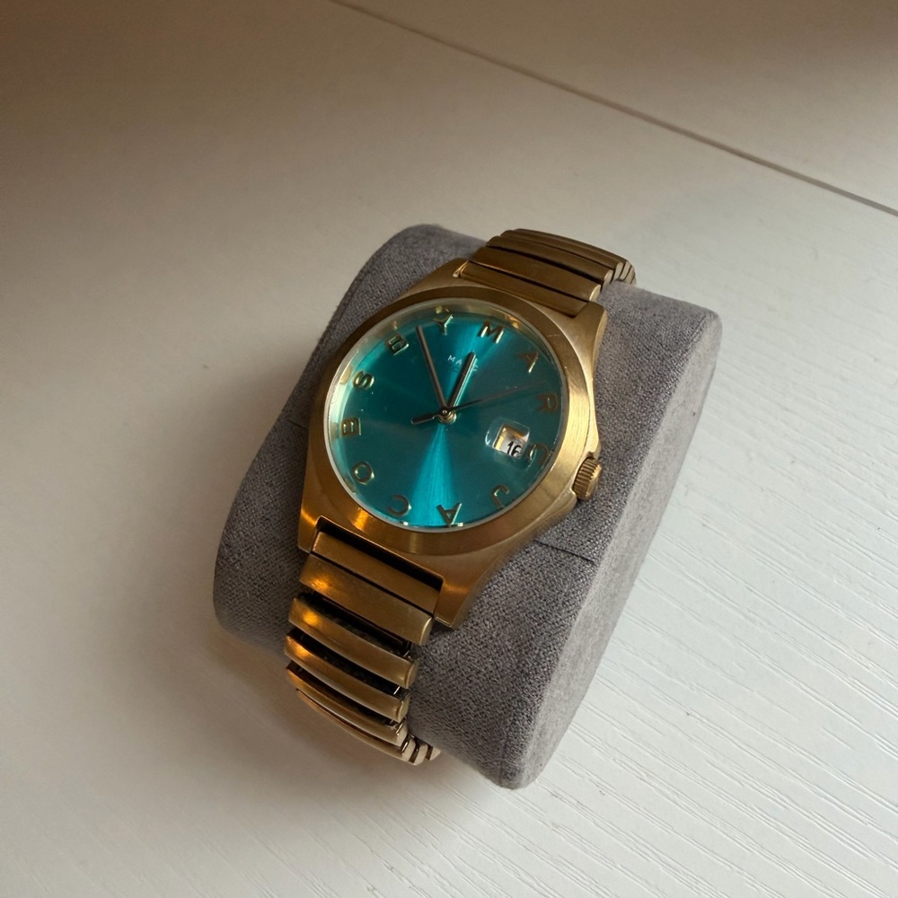 Marc Jacobs Gold and Blue Watch Women’s